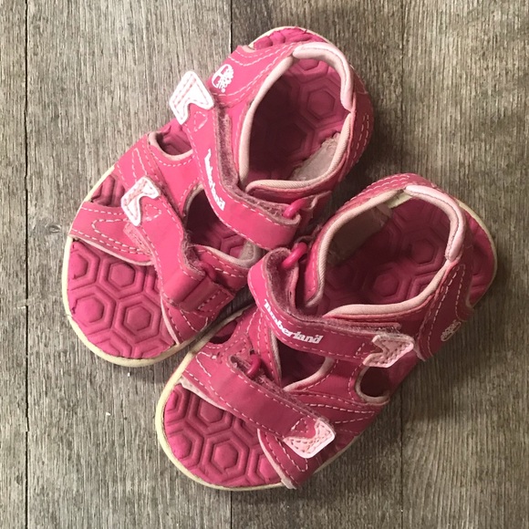 Timberland Girls Size 5/6 Velcro Sandals - Picture 2 of 5